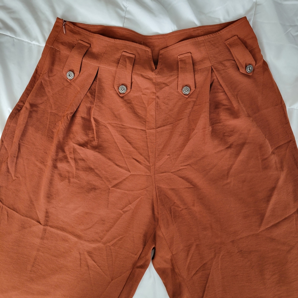SHEIN Women's Terracotta Wide Leg Pants - Picture 2 of 5